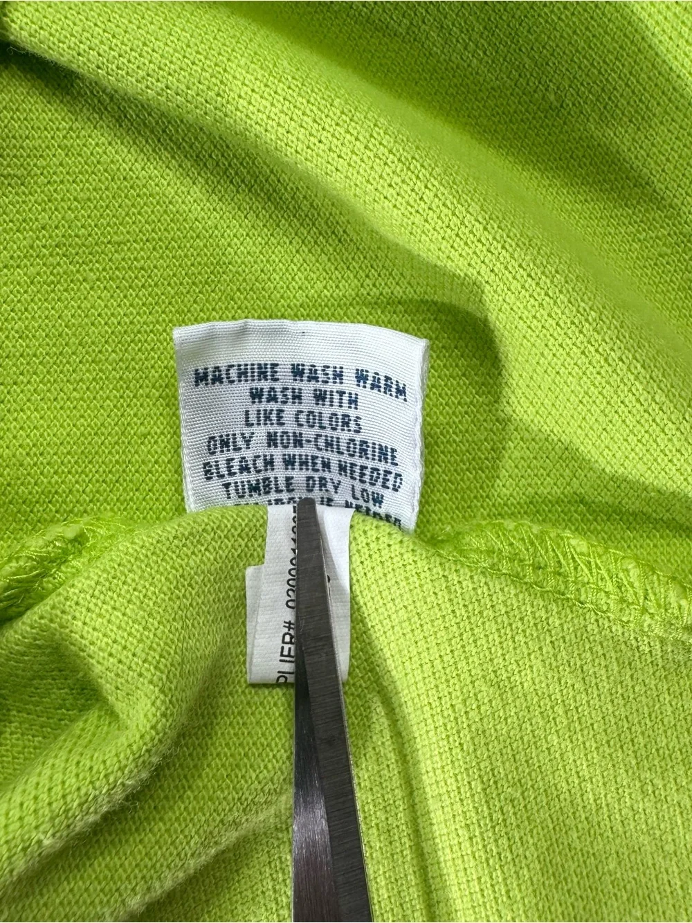 POLO by Ralph Lauren Men’s 100% Cotton, Solid Lime Green w/Orange Logo, 2XLT